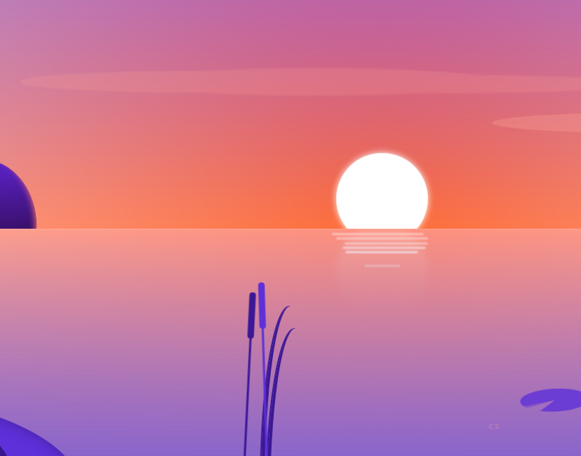Nft Sunrise over still lake
