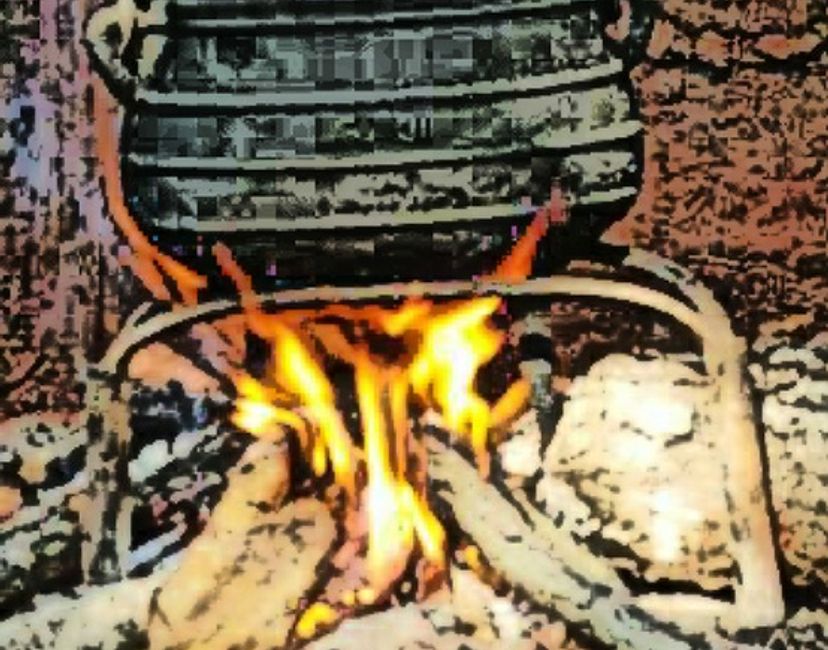 Nft Big African cast pot on fire .