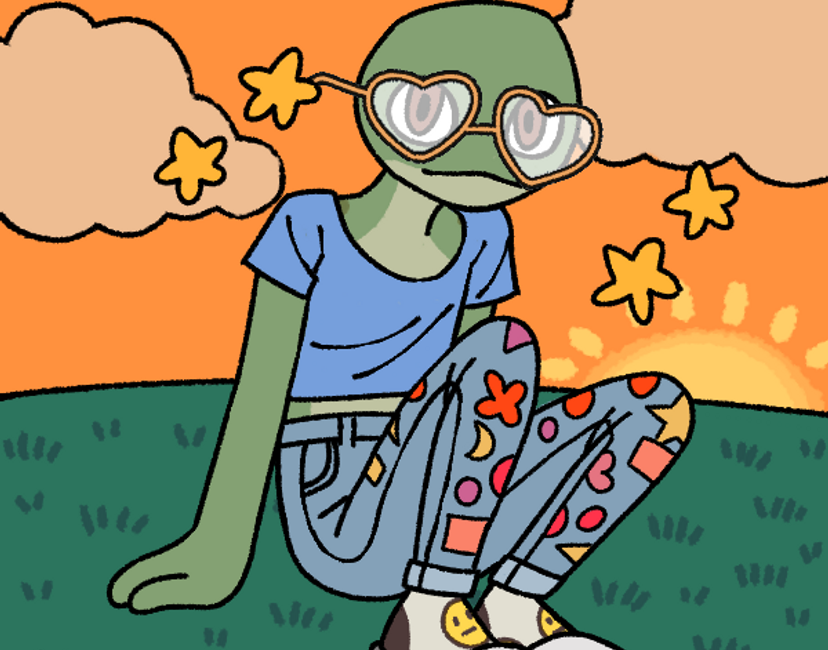 Nft chilling frog