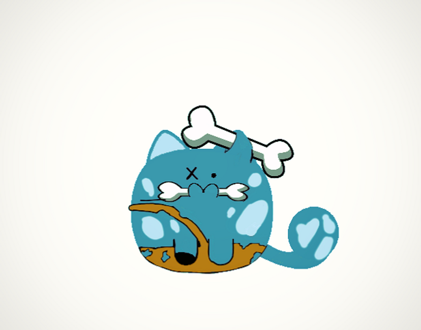 Nft Atypical Cat - Stone Age #1