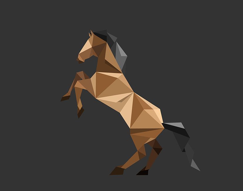 Nft Illustration ofHorse polygonal