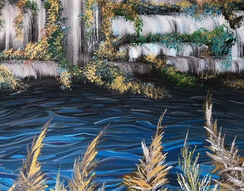 Nft Gold acrylic waterfall 