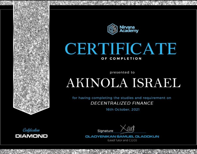 Nft Certificate Of Completion