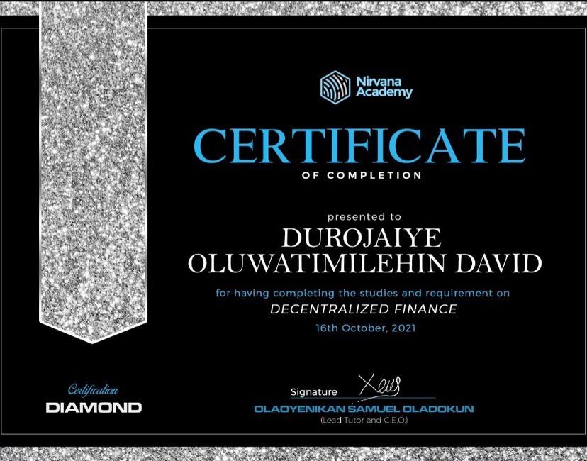 Nft Certificate Of Completion