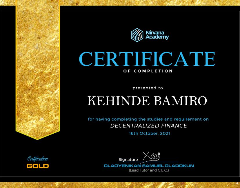 Nft Certificate Of Completion