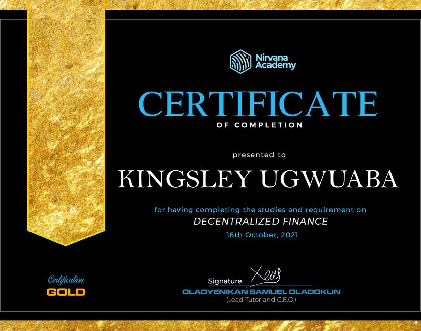 Nft Certificate Of Completion