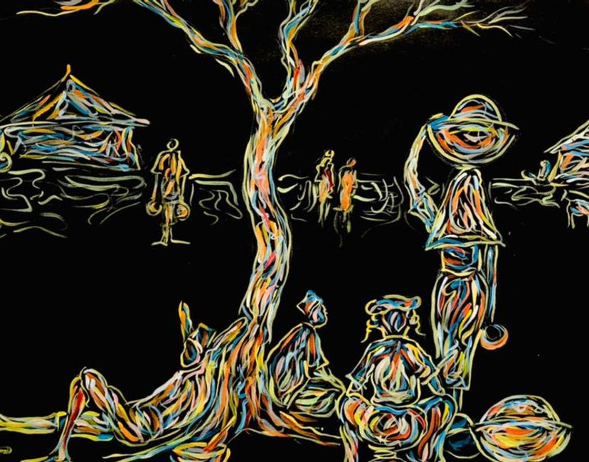 Nft Village Market Abstract