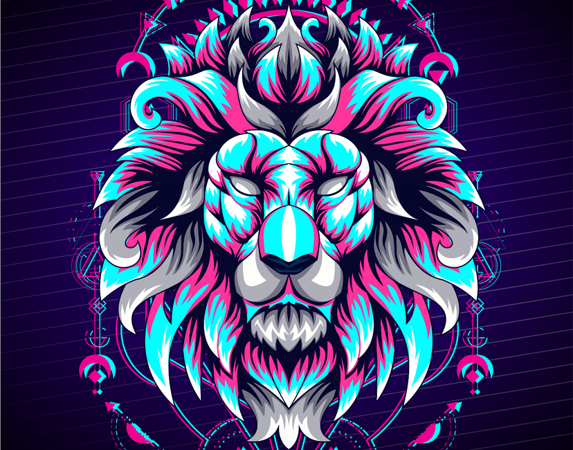 Nft Lion King Cyber Punk