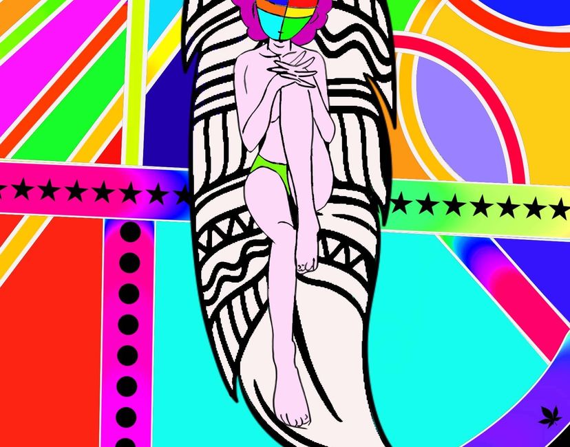 Nft feather woman