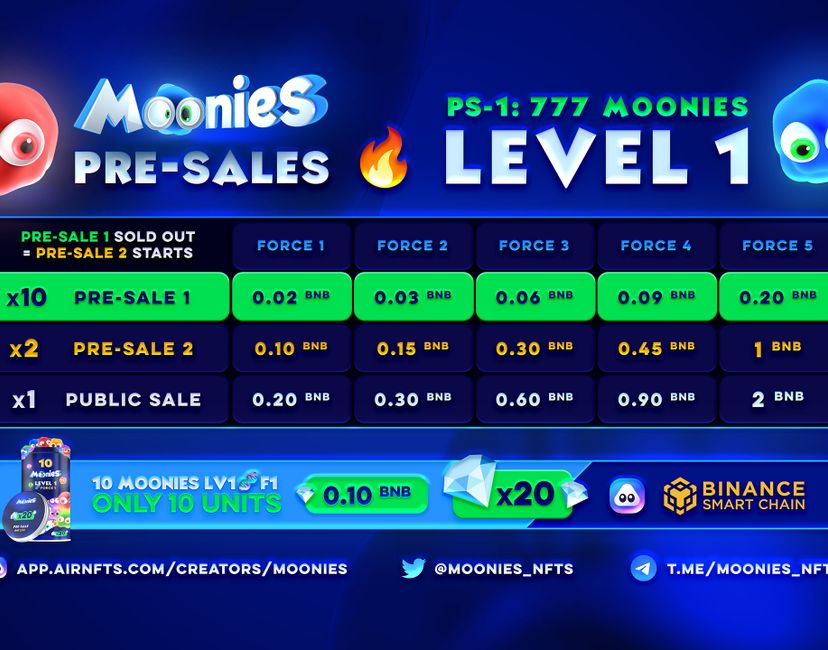 Nft MOONIES : PRE-SALES