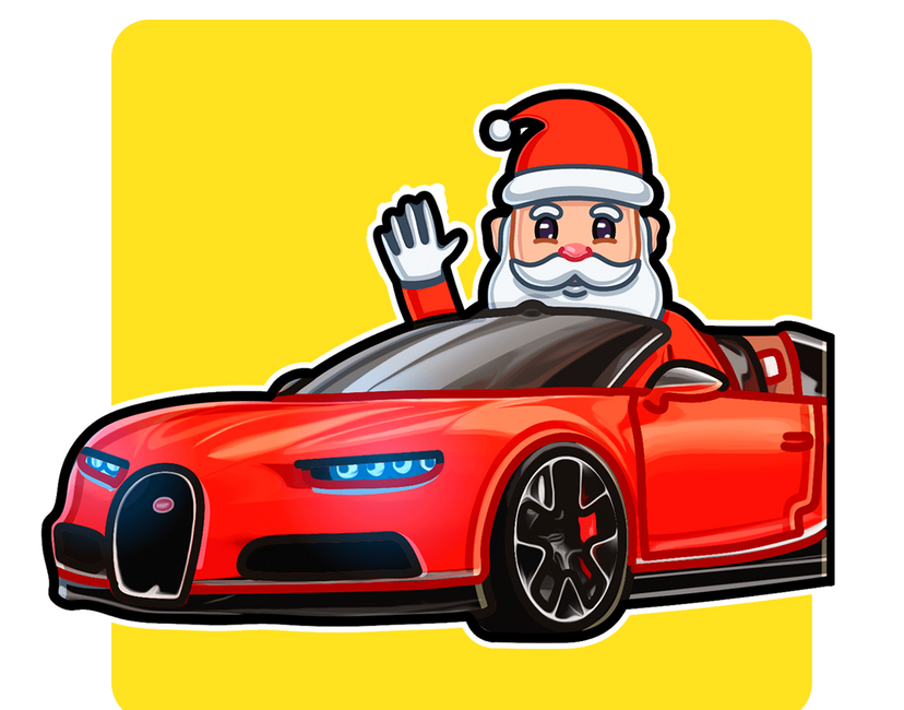 Nft Santa Claus in Bugatti