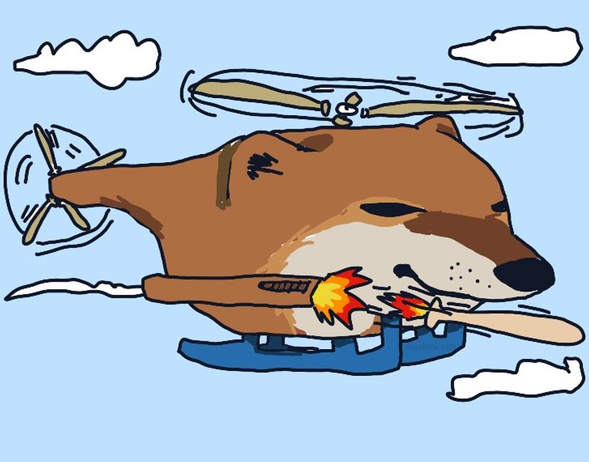Nft ARMED Dogebonk helicopter lol