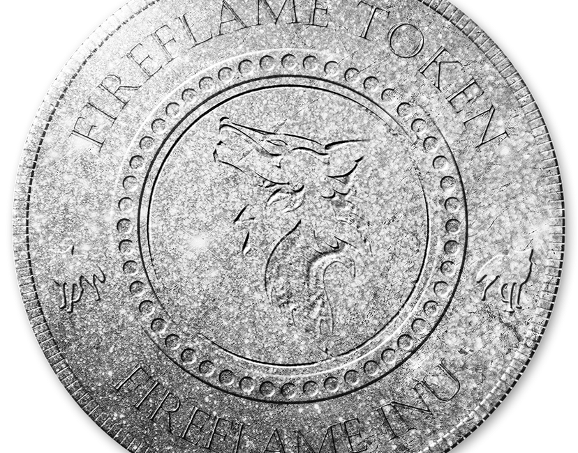 Nft $Fire Token Silver Sparkle