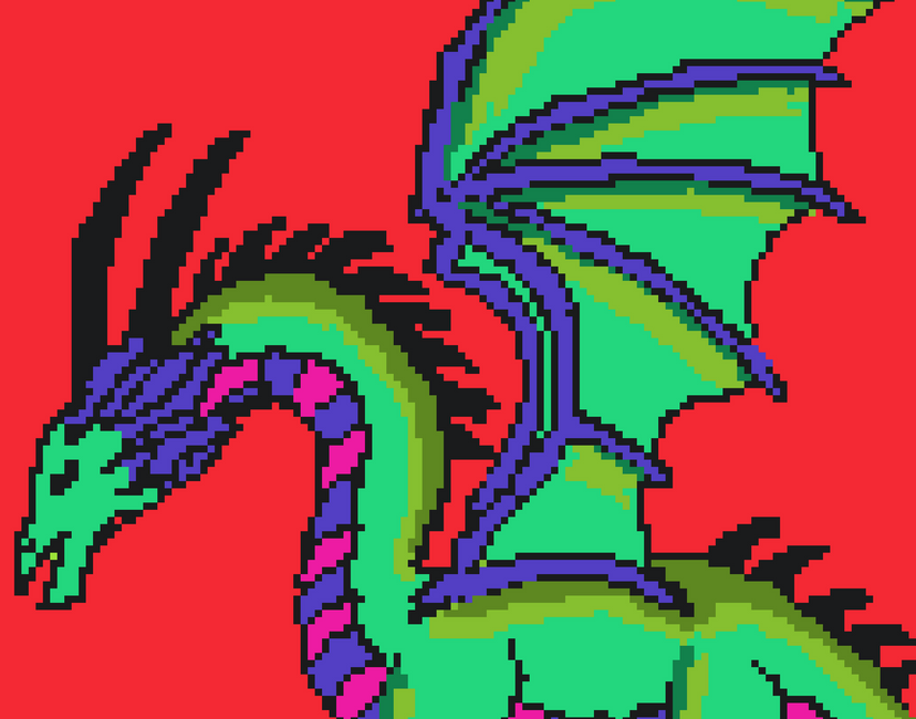 Nft |Dragon| the Deathwing (neon)