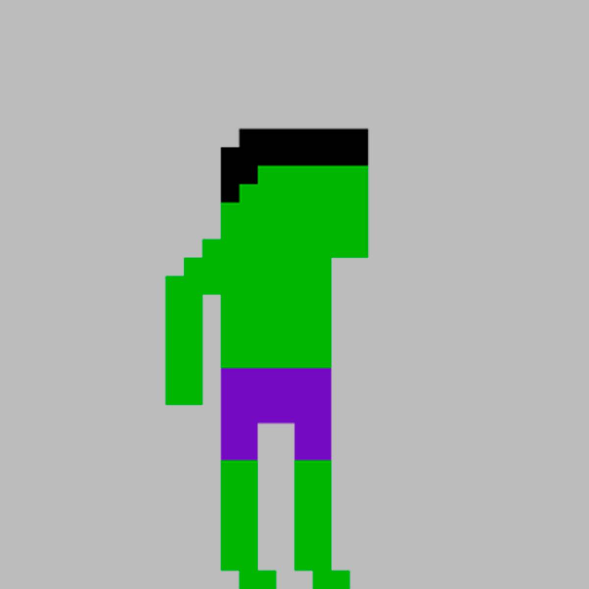 minecraft pixel art hulk